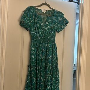 Sugarlips Teal Floral Maxi Dress